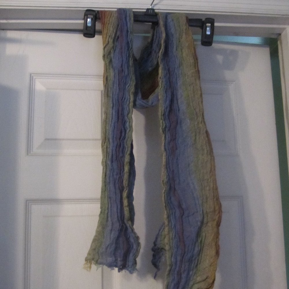 Rainbow Linen scarf